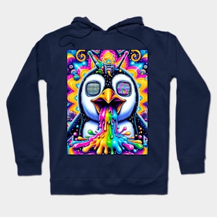 trippy alien space penguin Hoodie